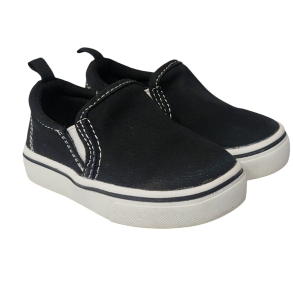 Wonder Nation Baby Boy Casual‎ Skate Slip-on Memory Foam Shoes Size 4